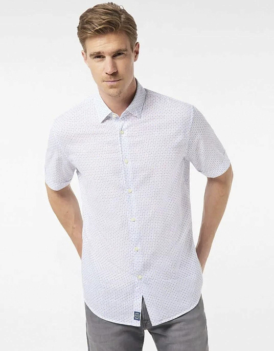 Рубашка Pierre Cardin из коллекции Air Touch с коротким рукавом  в белом цвете