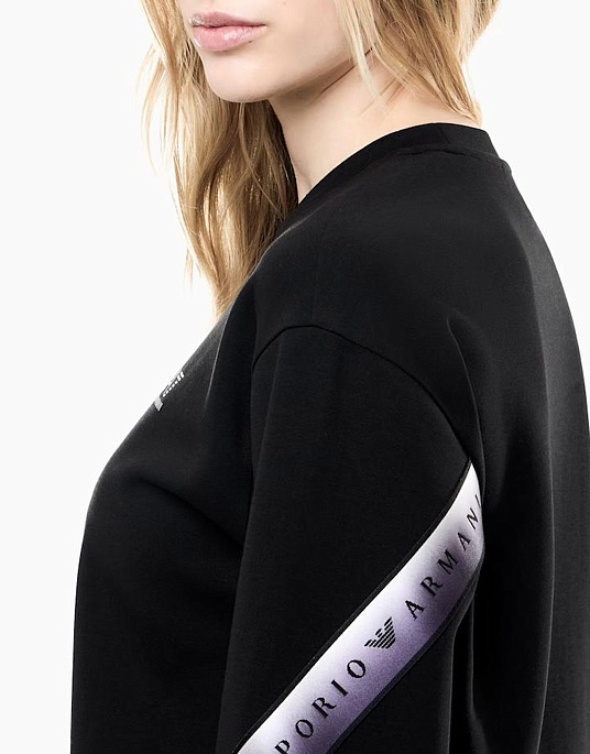 Жіночий світшот EA7 Emporio Armani у чорному кольорі