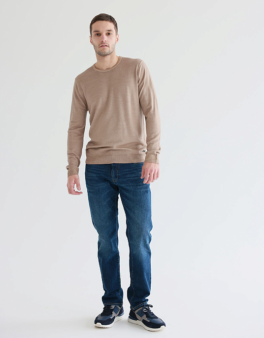 Джемпер Pierre Cardin с круглым воротником бежевого цвета