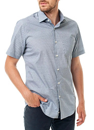 Рубашка с коротким рукавом Pierre Cardin в сером цвете с принтом