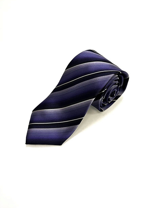 Краватка BOSS фіолетового кольору у смужку