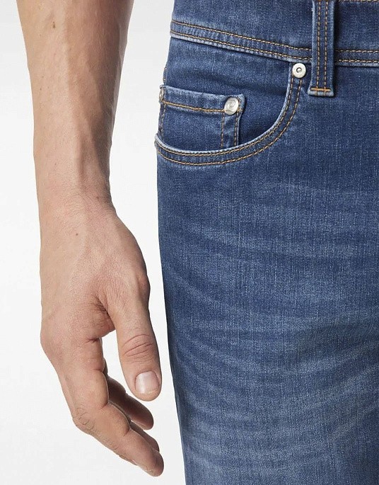 Шорты Pierre Cardin из коллекции Future Flex в синем цвете с потертостями