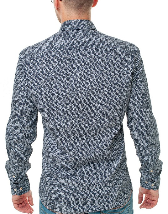 Сорочка  Pierre Cardin у синьому кольорі з квітковим принтом