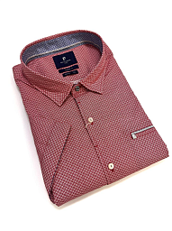 Рубашка Pierre Cardin с коротким рукавом из серии Cotton Comfort в розовом цвете