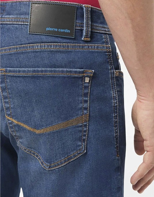 Шорты Pierre Cardin из коллекции Future Flex в синем цвете с потертостями