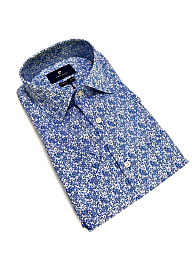 Сорочка з коротким рукавом Pierre Cardin у блакитному кольорі з принтом