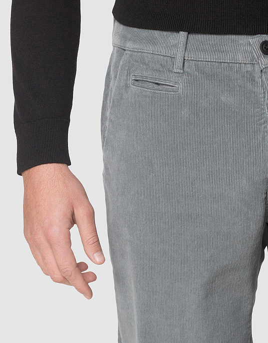 Вельветовые брюки Pierre Cardin из коллекции Future Flex в голубом цвете