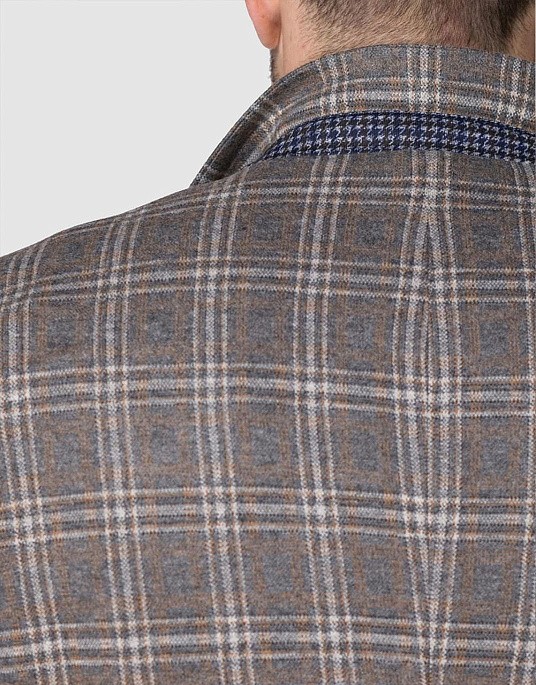 Піджак Pierre Cardin з колекції Future Flex в коричневу клітку