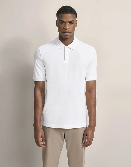 Поло Bugatti белого цвета