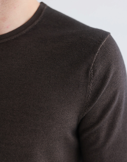 Джемпер Pierre Cardin з круглим коміром коричневого кольору