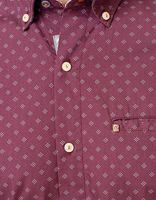 Рубашка с коротким рукавом Pierre Cardin в красном цвете