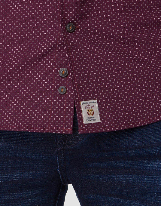 Рубашка Pierre Cardin  в красном цвете с узором