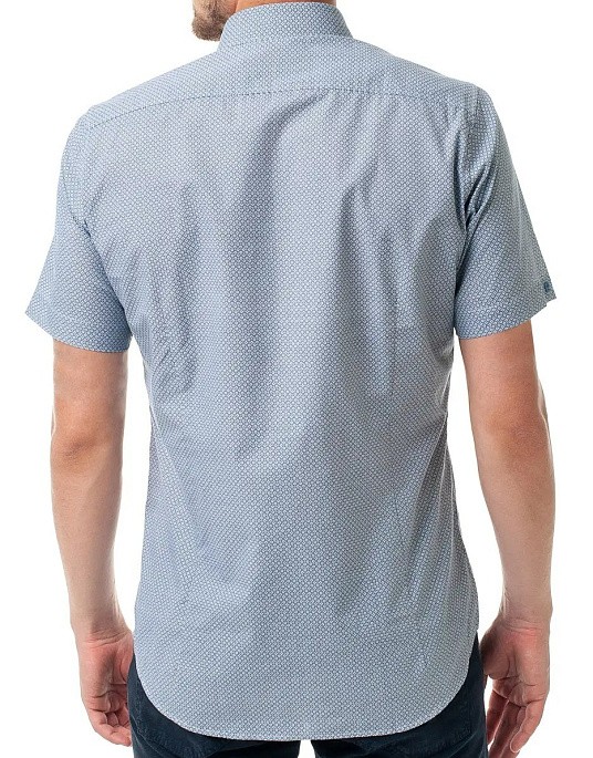 Рубашка с коротким рукавом Pierre Cardin в сером цвете с принтом