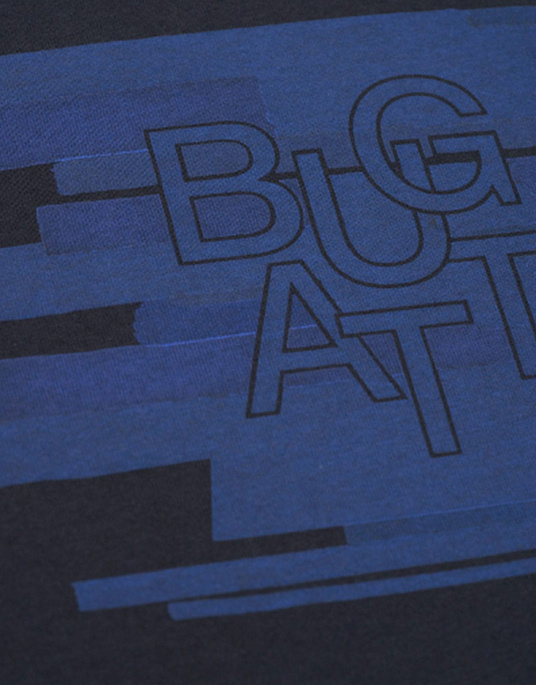 Мужская футболка-лонгслив Bugatti с длинным рукавом тёмно-синего цвета