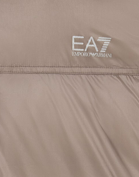 Жіноча куртка-бомбер EA7 Emporio Armani у сіро-бежевому кольорі