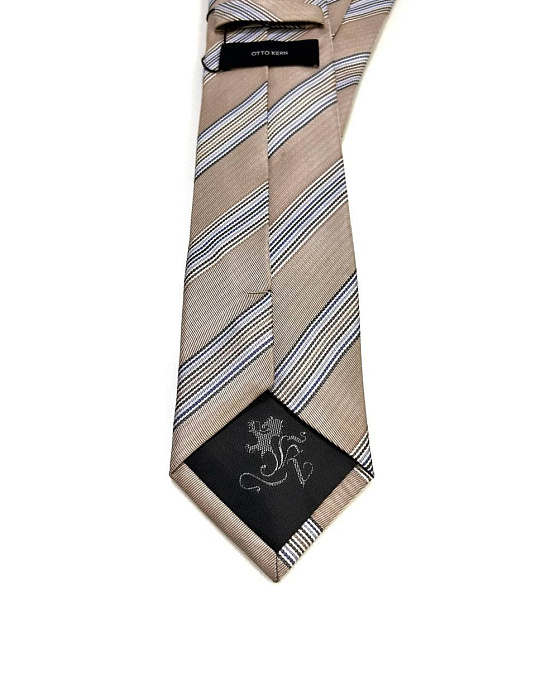 Галстук Otto Kern в золотом оттенке в полоску