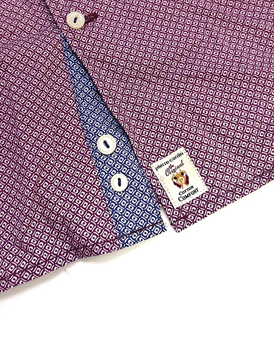 Рубашка Pierre Cardin с коротким рукавом из серии Cotton Comfort в розовом цвете