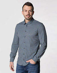 Сорочка Pierre Cardin з колекції Future Flex в смарагдовому відтінку з візерунком