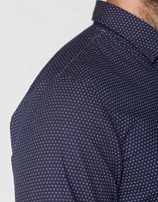 Рубашка Pierre Cardin из коллекции Denim Academy в синем цвете с цветочным принтом