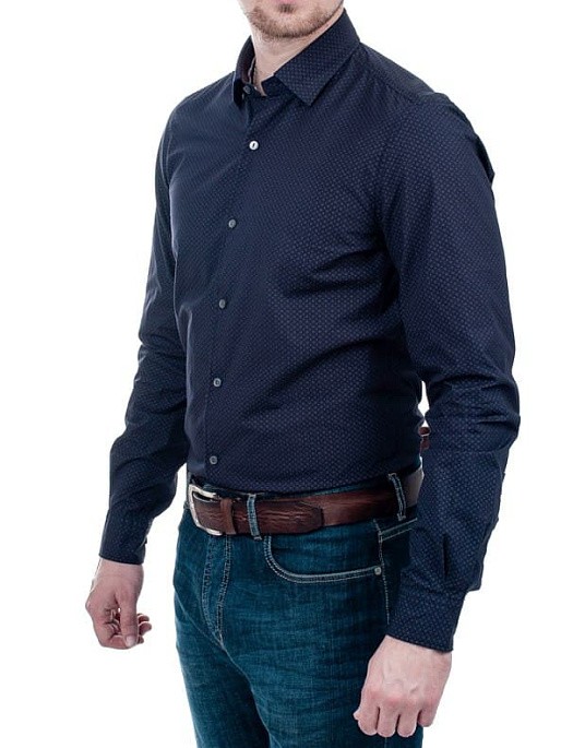 Сорочка Pierre Cardin у синьому кольорі з візерунком