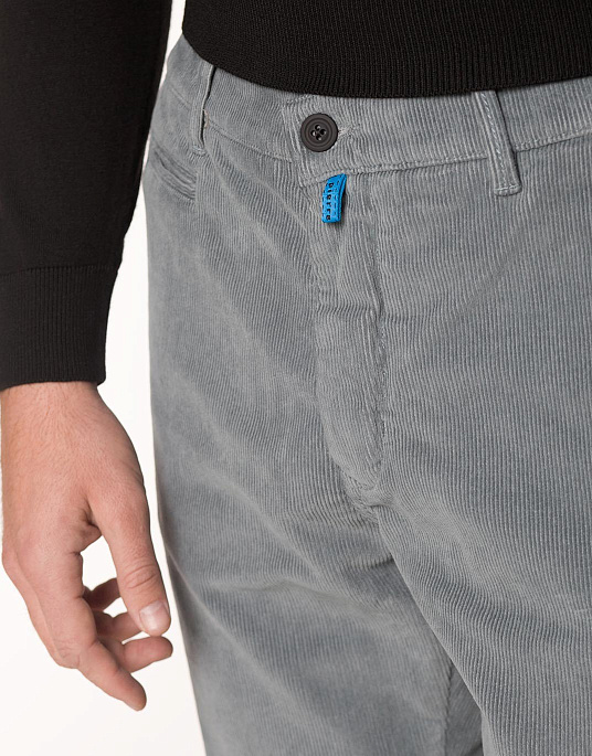 Вельветовые брюки Pierre Cardin из коллекции Future Flex в голубом цвете