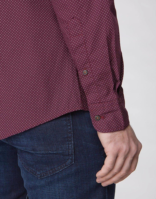 Рубашка Pierre Cardin  в красном цвете с узором