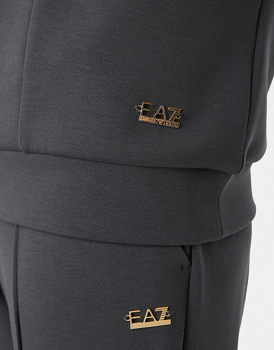 Жіночий спортивний костюм EA7 Emporio Armani у темно-сіромуму кольорі
