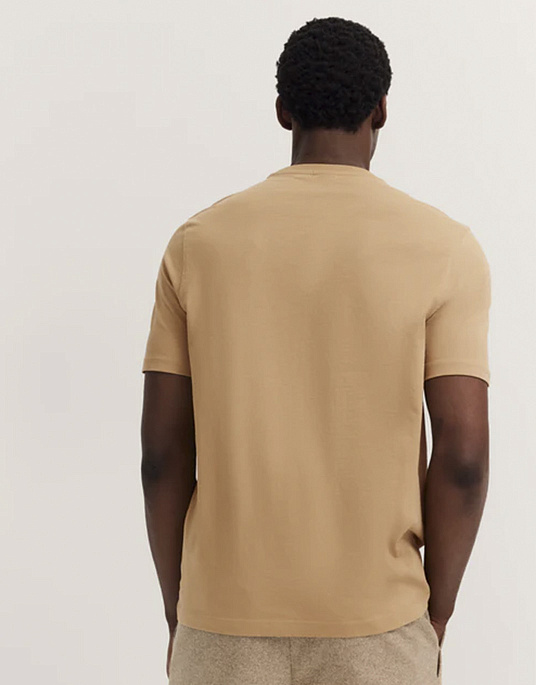 Футболка Bugatti  з принтом у бежевому кольорі