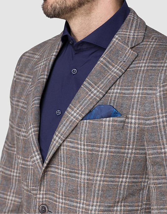 Піджак Pierre Cardin з колекції Future Flex в коричневу клітку