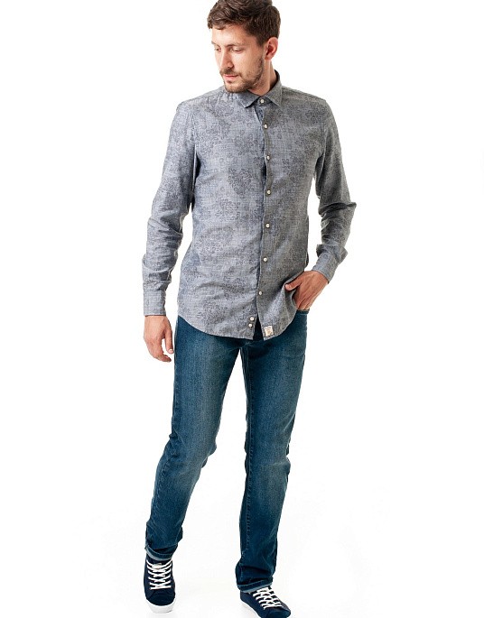 Сорочка Pierre Cardin у сірому кольорі з квітковим принтом