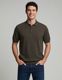 Мужское поло Bugatti коричневого цвета