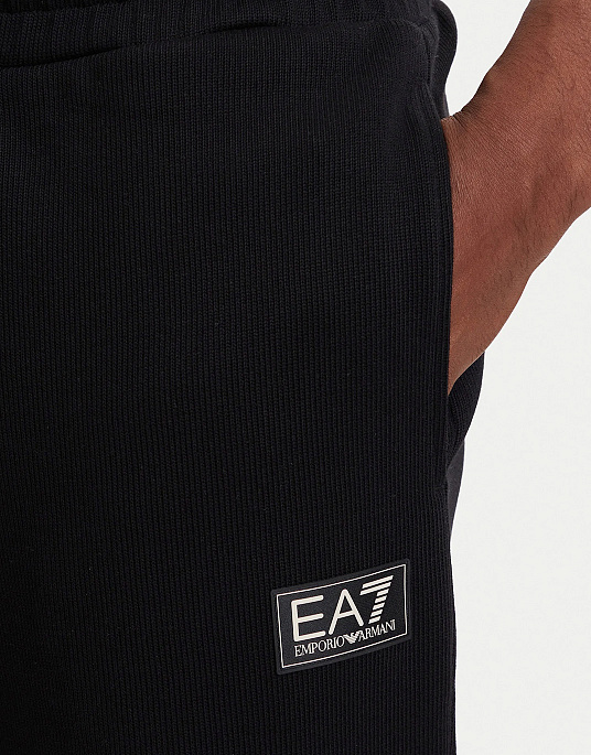 Мужской спортивный костюм EA7 Emporio Armani в черном цвете