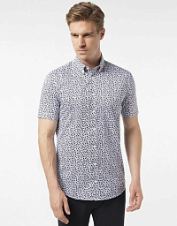 Сорочка Pierre Cardin із колекції Future Flex з коротким рукавом у білому кольорі