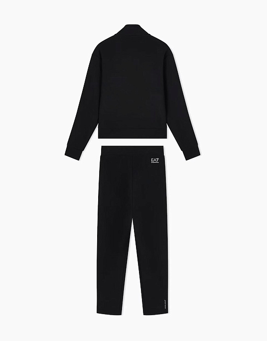 Женский спортивный костюм EA7 Emporio Armani в черном цвете