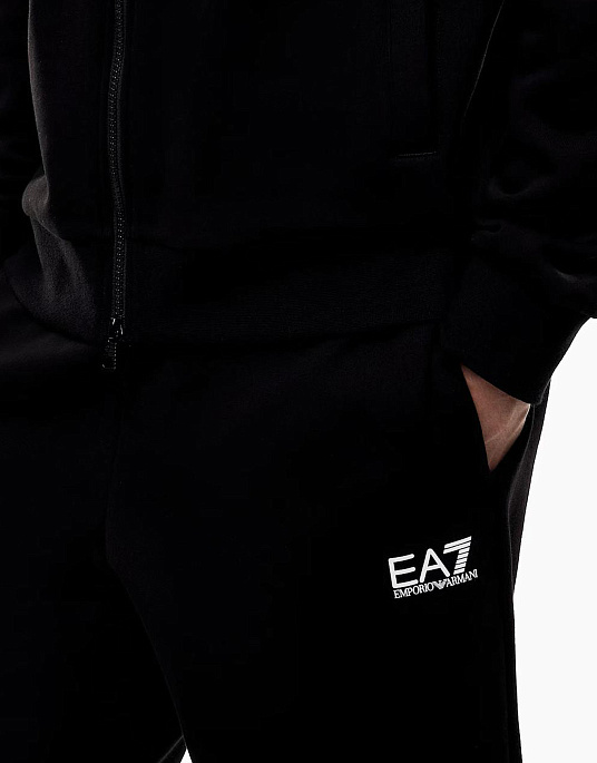 Чоловічий спортивний костюм EA7 Emporio Armani у чорному кольорі