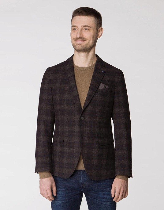 Пиджак Pierre Cardin из коллекции Voyage в коричневом цвете в клетку