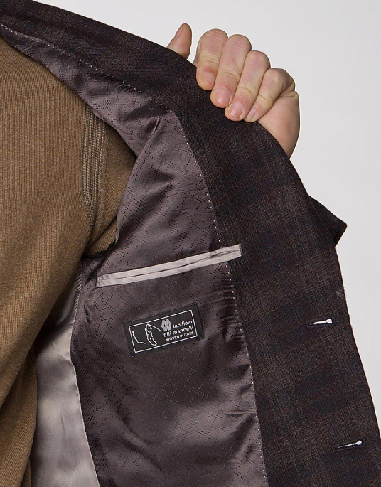 Піджак Pierre Cardin з колекції Voyage у коричневому кольорі у клітку