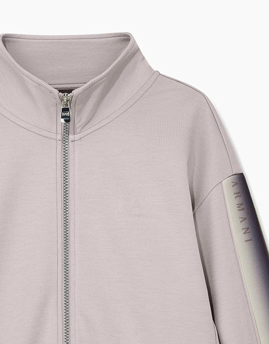 Женский спортивный костюм EA7 Emporio Armani в серо-бежевом цвете