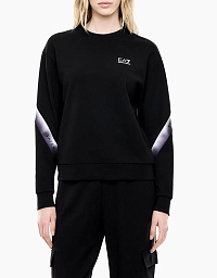 Жіночий світшот EA7 Emporio Armani у чорному кольорі