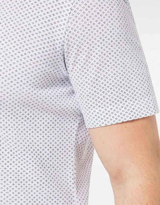 Рубашка Pierre Cardin из коллекции Future Flex с коротким рукавом в белом цвете