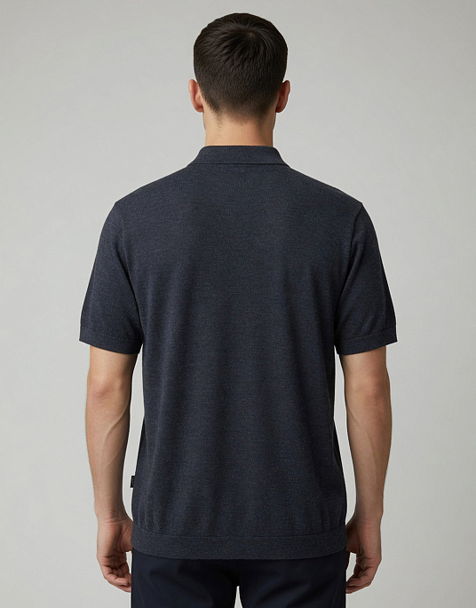 Класичне поло Bugatti у темно - синьому кольорі