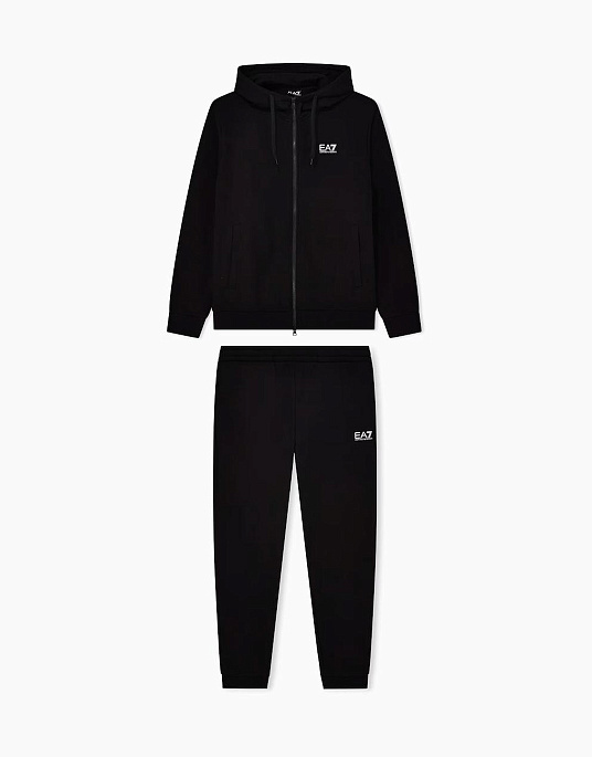 Чоловічий спортивний костюм EA7 Emporio Armani у чорному кольорі