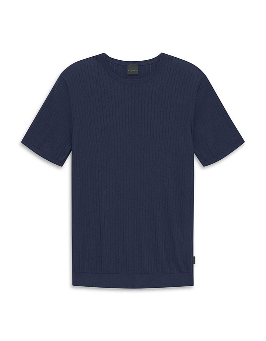 Чоловіча трикотажна футболка Bugatti у темно-синьому кольорі