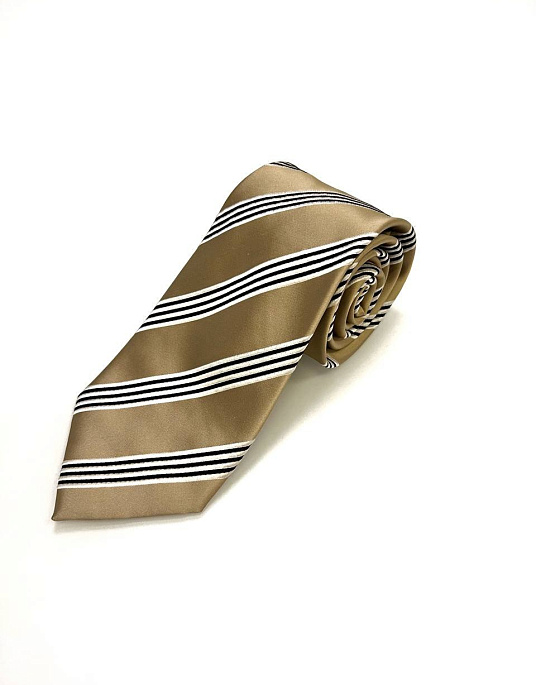 Краватка Pierre Cardin золотиста в полоску