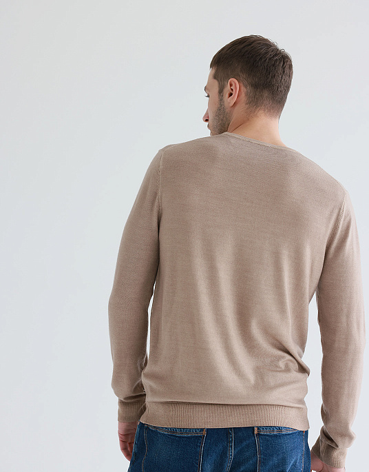 Джемпер Pierre Cardin с круглым воротником бежевого цвета
