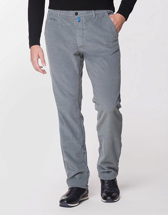 Вельветовые брюки Pierre Cardin из коллекции Future Flex в голубом цвете