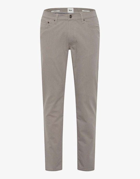 Мужские брюки – флеты Brax, модель Chuck Modern Fit, бежевого цвета