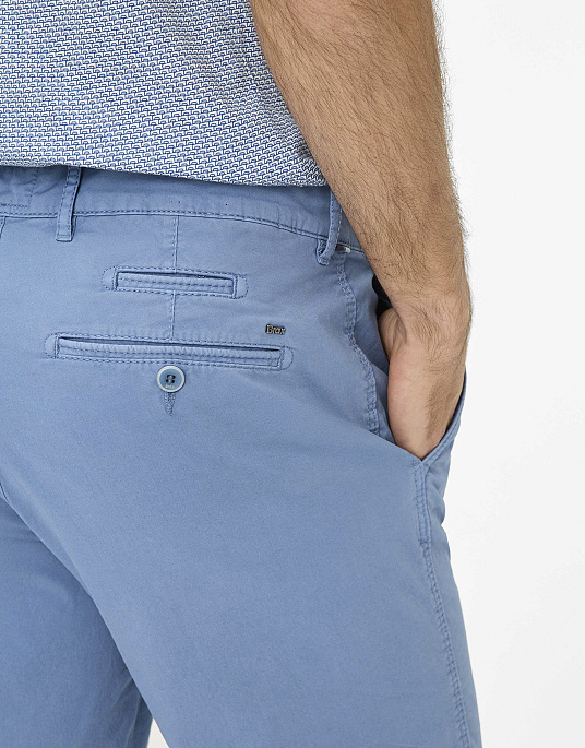 Мужские шорты Brax модель Bermuda голубого цвета