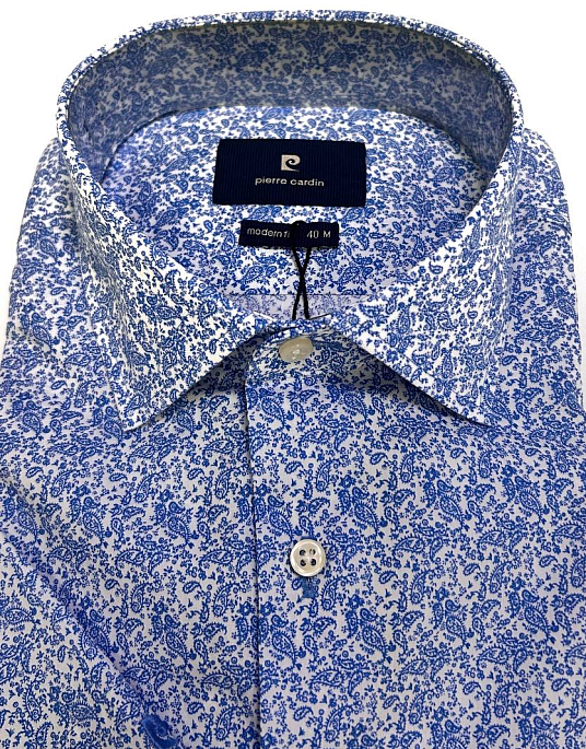 Сорочка з коротким рукавом Pierre Cardin у блакитному кольорі з принтом
