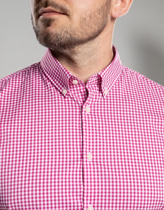 Сорочка Pierre Cardin з колекції Future Flex з коротким рукавом у рожевому кольорі